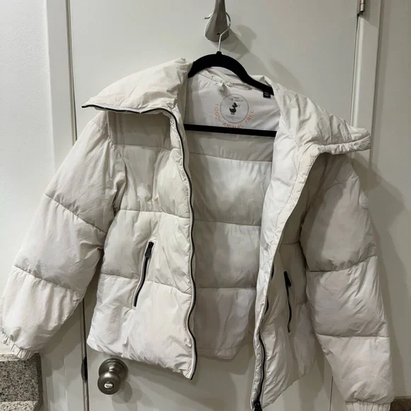 SAVE THE DUCK Elegant Cream Puffer Jacket - Picture 6 of 9